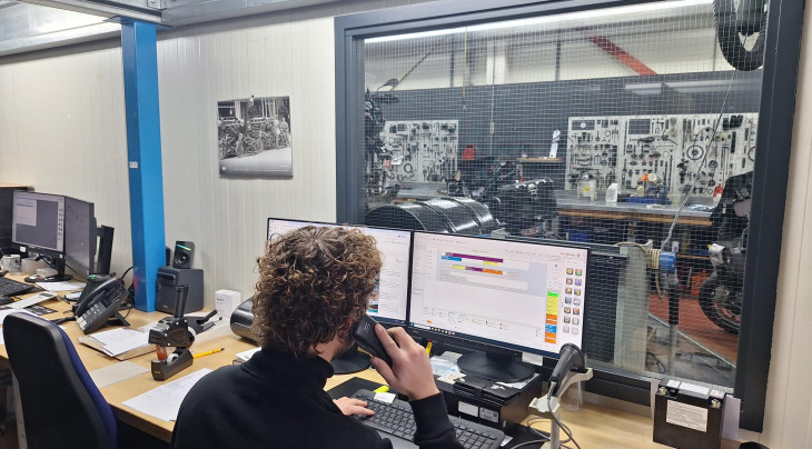 Receptie werkplaats motorzaak